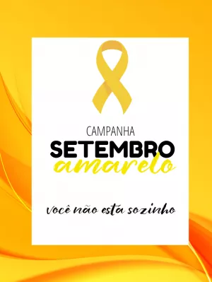 Post Editável Setembro Amarelo para Campanha de Apoio
