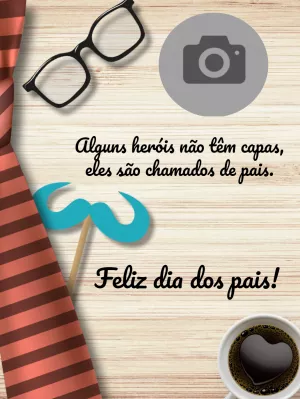 Cartão de Dia dos Pais com Foto para Editar Online