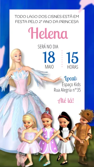 Invitación de cumpleaños Barbie – Estático – Felicity Artes