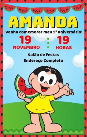 Turma da Mônica Birthday Invitation – Static – Montando a Sua Festa Oficial