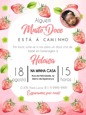 Invito baby shower – Statico – Pedro Henrique