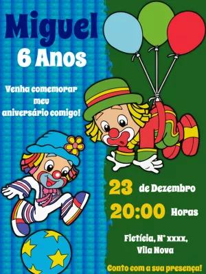 Convite de Aniversário Patati e Patatá para Editar Online