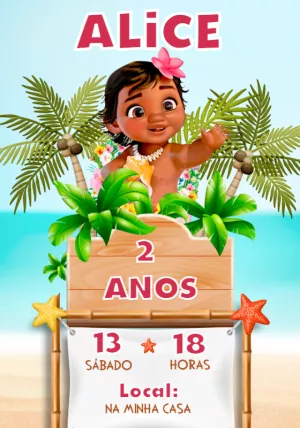 Invito di compleanno Oceania – Statico – Convites e Artes Digitais