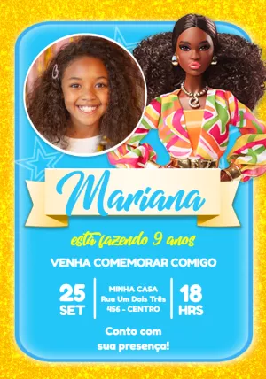 Invitación de cumpleaños Barbie – Estático – Jotta