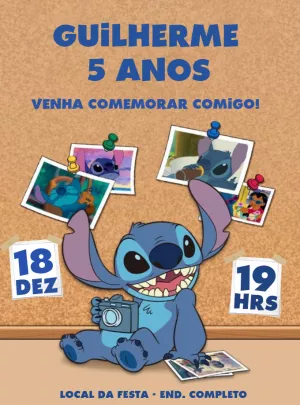 Stitch Birthday Invitation – Static – Renata Designer
