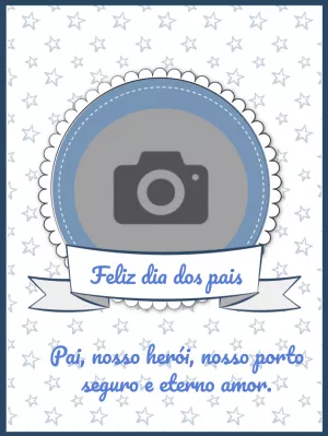 Cartão Dia dos Pais com Foto para Editar Online