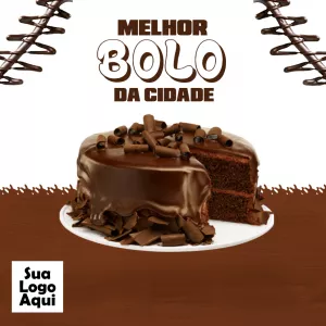 Post de Bolo para Confeitaria Editável Online