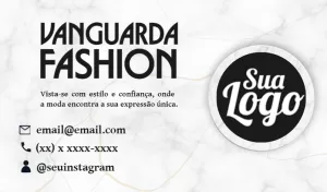 Cartão de Visita Mármore para Loja de Moda para Editar Online