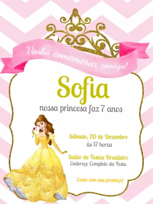 Invitación de cumpleaños Princesas – Estático – Jonathan Fiuza