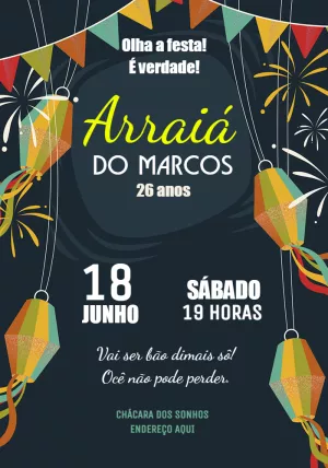 Invitación de Festa Junina – Estático – Jotta