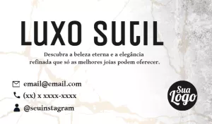 Cartão de Visita Mármore Elegante para Editar Online