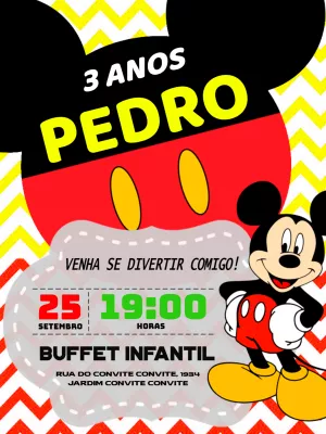 Mickey Mouse Birthday Invitation – Static – Augusto Renan