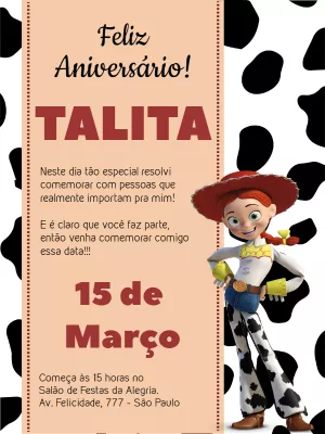 Invitation d'anniversaire Toy Story – Statique – Wolf Designer