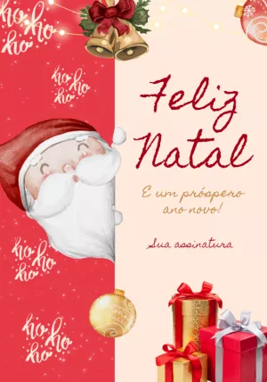Cartão de Natal com Papai Noel para Editar Online