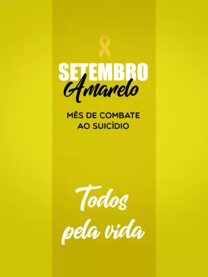 Arte Setembro Amarelo: Post de Conscientização para Editar