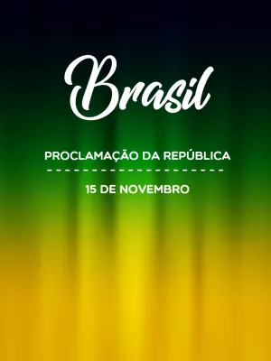 Post Proclamação da República com Cores do Brasil para Editar