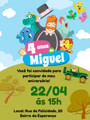 Safari Birthday Invitation – Static – Pedro Henrique