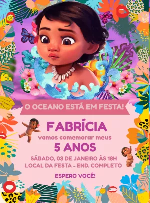 Invito di compleanno Oceania – Statico – Decore Arte