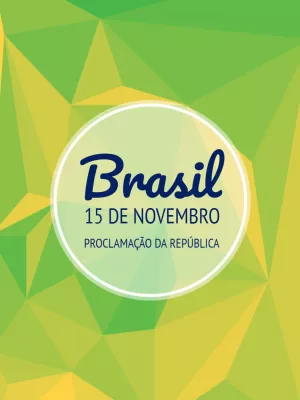 Post Proclamação da República com Arte Geométrica para Editar