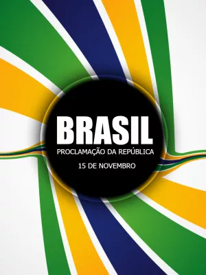 Arte Proclamação da República com Cores do Brasil para Editar