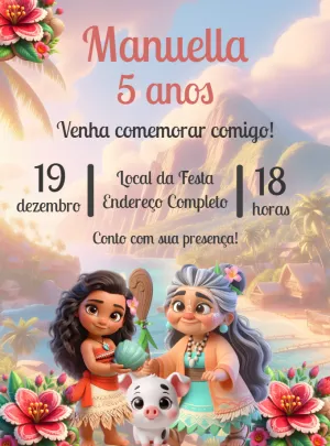 Invito di compleanno Oceania – Statico – Decore Arte