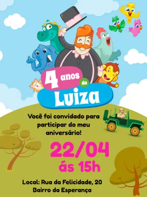 Safari Birthday Invitation – Static – Pedro Henrique