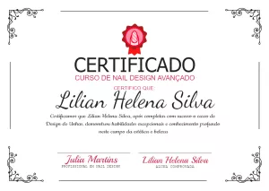 Certificado de Curso de Nail Design Elegante para Editar Online