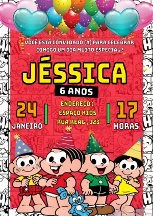 Turma da Mônica Birthday Invitation – Static – PrestigioMkt