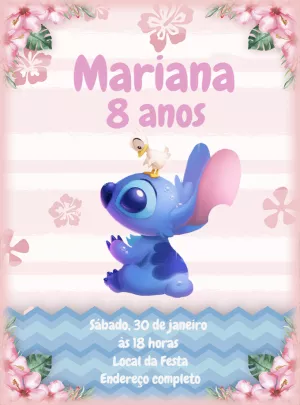 Stitch Birthday Invitation – Static – Decore Arte