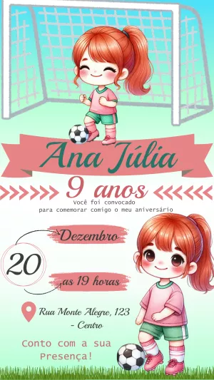 Soccer Birthday Invitation – Static – Gislene Martins