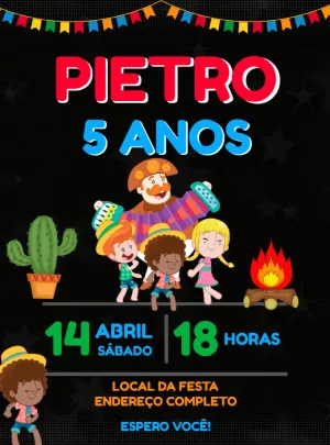 Invitación de Festa Junina – Estático – Decore Arte