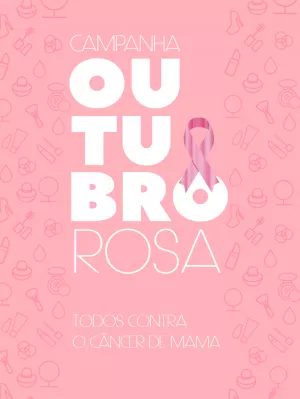 Arte Outubro Rosa para Campanha Editável Online