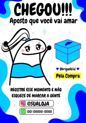 Cartão de Agradecimento Flork para Loja para Editar Online