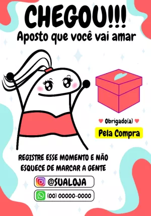 Cartão de Agradecimento Flork para Cliente para Editar Online