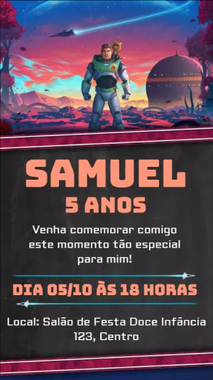 Invitation d'anniversaire Toy Story – Statique – Idesign Personalizados