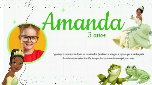 Invitación de cumpleaños Princesas – Estático – Beatriz Lopes dos Anjos