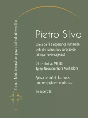 Invito per il battesimo – Statico – Decore Arte