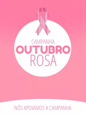 Arte para Campanha Outubro Rosa Editável Online