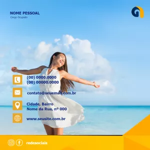 Cartão de Visita Digital Profissional para Editar e Compartilhar