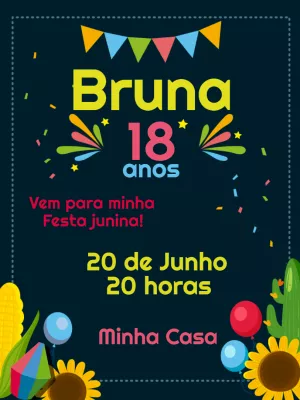 Invitación de Festa Junina – Estático – Wolf Designer