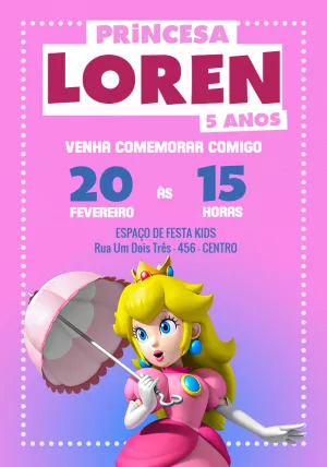 Invitación de cumpleaños Princesas – Estático – Jotta