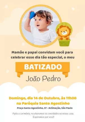Invito per il battesimo – Statico – Melissa