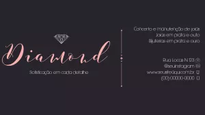 Cartão de Visita Joias e Bijus Elegante para Editar Online