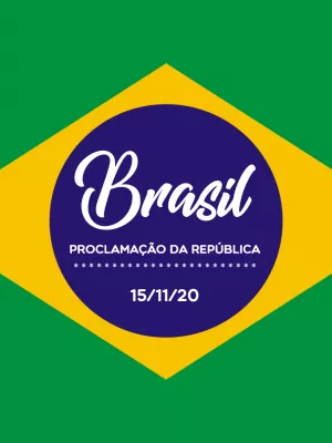 Post Proclamação da República com Bandeira do Brasil para Editar