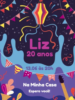 Invitación de Festa Junina – Estático – Wolf Designer