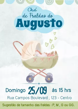 Invito baby shower – Statico – PrestigioMkt