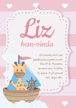 Invito baby shower – Statico – Tay