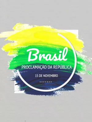 Post Proclamação da República Cores do Brasil Editável Online