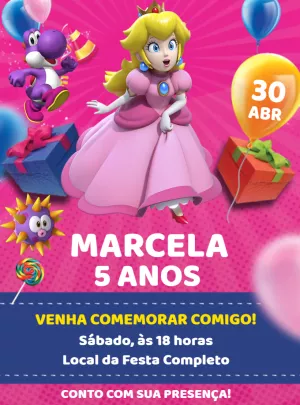 Invitación de cumpleaños Princesas – Estático – Renata Designer