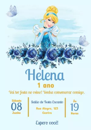 Invitación de cumpleaños Princesas – Estático – Convites e Artes Digitais